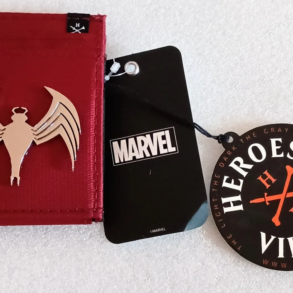 Marvel Heroes Villains Carnage Spider Logo Pocket Credit Card Wallet NEW